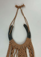 Western Macramé Horseshoe Wall Hanging