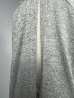 Coverstitched Gray Open-Sleeve Sweater – Size XL
