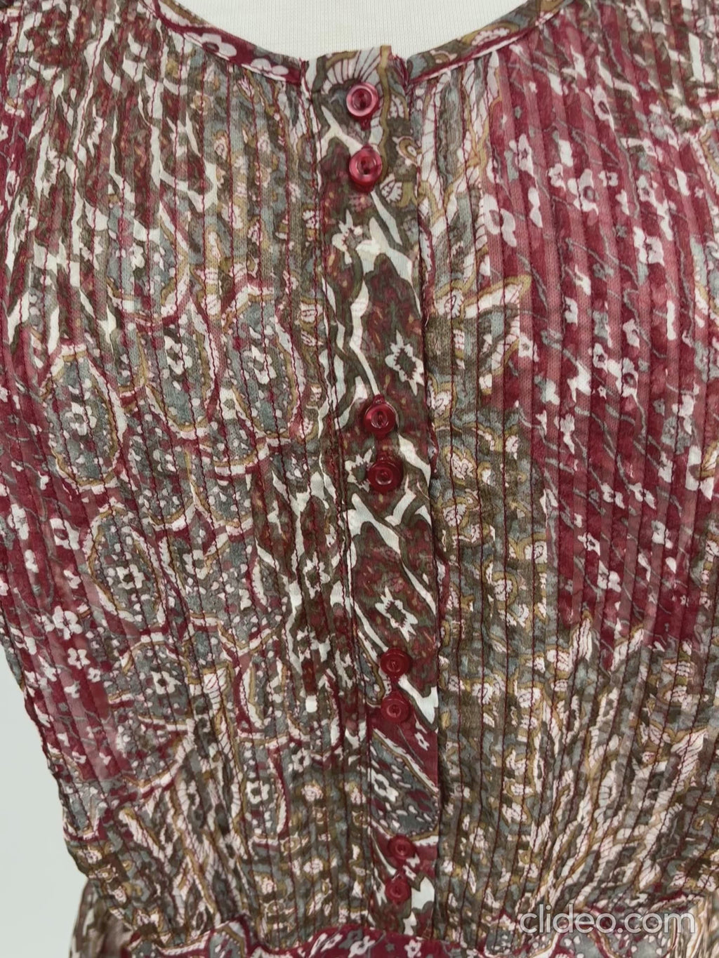 Silk Sleeveless Boho Tunic – Size L
